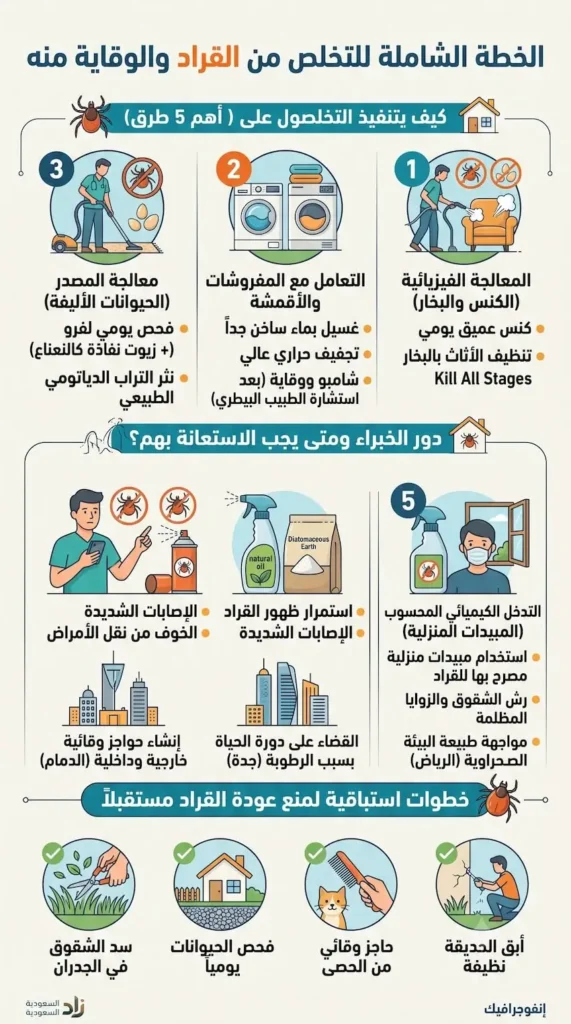الخطة الشاملة للتخلص من القراد والوقاية منة